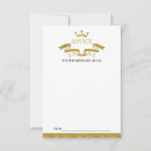 Classic Gold Wappen Wedding Advice Card Einladung (Vorderseite)