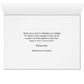 Classic Gold Wappen Wedding Dankeschön Card (Innenansicht Horizontal (Unten))