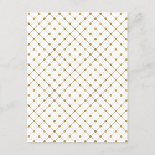 Classic Gold Wappen Wedding Details Card Begleitkarte (Rückseite)