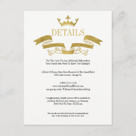 Classic Gold Wappen Wedding Details Card Begleitkarte