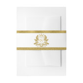 Classic Gold Wappen Wedding Einladung Bly Bands Einladungsbanderole (Vorderseite Beispiel)