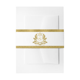 Classic Gold Wappen Wedding Einladung Bly Bands Einladungsbanderole