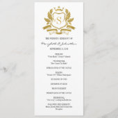 Classic Gold Wappen Wedding Program Programm (Vorderseite)