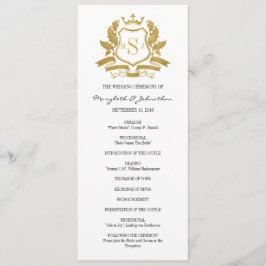 Classic Gold Wappen Wedding Program Programm