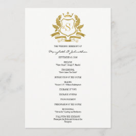 Classic Gold Wappen Wedding Program Programm