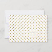 Classic Gold Wappen Wedding RSVP Card (Rückseite)