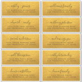 Classic Gold Wedding Guest Address Labels (Vorderseite)