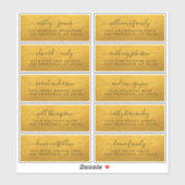 Classic Gold Wedding Guest Address Labels (Blatt)