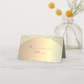 Classic Gold Wedding Platzkarte (Vorderseite)