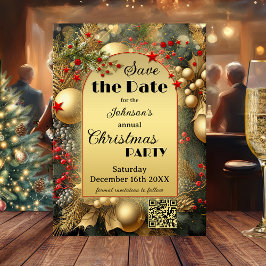 Classic Gold Weihnachtskarte Save the Date