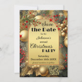 Classic Gold Weihnachtskarte Save the Date (Vorderseite)