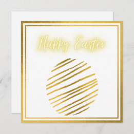 Classic Gold White Easter Card