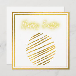 Classic Gold White Easter Card