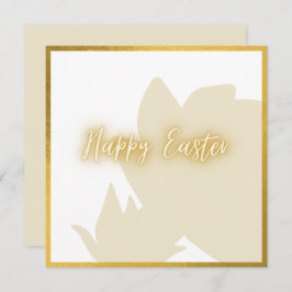 Classic Gold White Floral Oaster Card