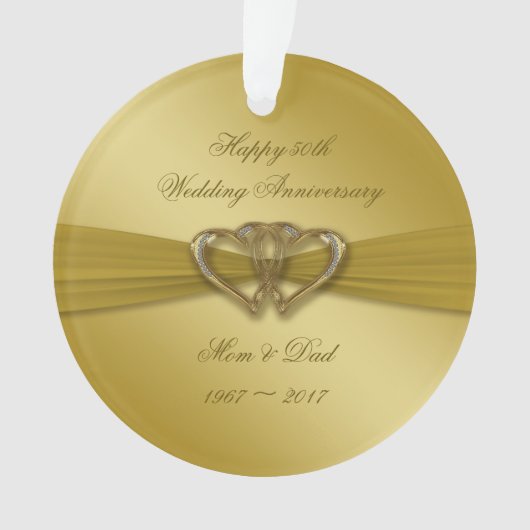 Classic Golden 50 Jahre alt Akronylic Ornament (Vorderseite)