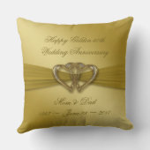 Classic Golden 50-jähriges Throw Kissen (Rückseite)