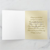 Classic Golden 50. Wedding Anniversary 8.5x11 Karte (Innenseite)