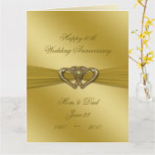 Classic Golden 50. Wedding Anniversary 8.5x11 Karte (Gelbe Blume)