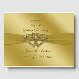 Classic Golden 50. Wedding Anniversary Gästebuch
