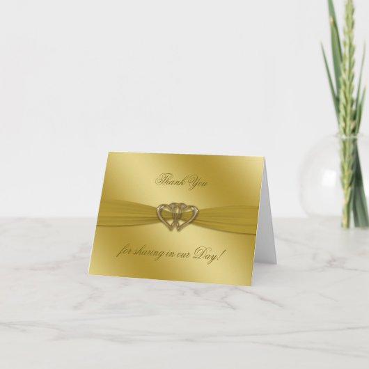 Classic Golden 50. Wedding Anniversary Note Card Karte (Vorderseite)
