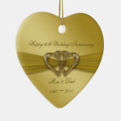 Classic Golden 50. Wedding Anniversary Ornament (Rechts)