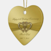 Classic Golden 50. Wedding Anniversary Ornament (Links)