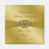 Classic Golden 50th Wedding Anniversary Magnet (Vorne)
