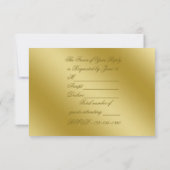Classic Golden 50th Wedding Anniversary UAWG RSVP Karte (Rückseite)