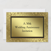 Classic Golden Wedding Anniversary 12x18 Einladung (Vorderseite)