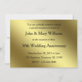 Classic Golden Wedding Anniversary 12x18 Einladung (Rückseite)