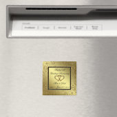 Classic Golden Wedding Anniversary Square Magnet (In Situ (Geschirrspüler))