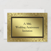 Classic Golden Wedding Jubiläum 4.5x6.25 Einladung (Vorderseite)