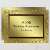 Classic Golden Wedding Jubiläum 6.5x8.75 Einladung (Vorne/Hinten)