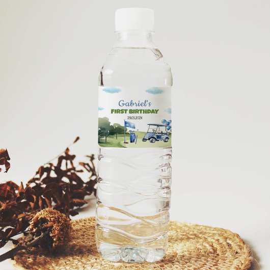 Classic Golf Birthday Party Wasserflasche Etikett