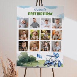 Classic Golf Boy Birthday Foto Milestone Zeichen Poster