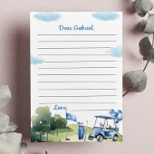 Classic Golf Boy Time Capsule Note Card Dankeskarte