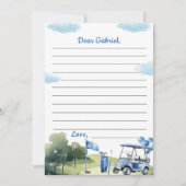 Classic Golf Boy Time Capsule Note Card Dankeskarte (Vorderseite)