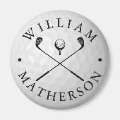 Classic Golf Clubs Custom Name Golf Ball Marker Magnet (Vorne)