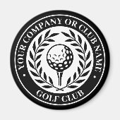 Classic Golf Personalisiert Name Black Magnet (Vorne)