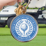 Classic Golf Personalisiert Name Blue Schlüsselanhänger<br><div class="desc">Erstellen Sie Ihren eigenen personalisierten Golf Schlüsselanhänger. Ein klassisches Design mit einem Siegeskranz, der einen Ball und Tee umrahmt. Diese bearbeitbare Vorlage kann für einen Golfclub, einen Country Club, einen Firmennamen, einen Teamplayer, einen Golfclub oder einen einzelnen Golfer angepasst werden. Ideal für Feiertage, Firmenveranstaltungen, Wettbewerbe, Turniere und vieles mehr. Druckfarben:...</div>