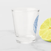 Classic Golf Personalisiert Name Blue Schnapsglas (Links)