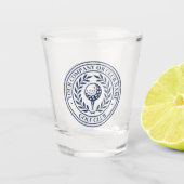 Classic Golf Personalisiert Name Dunkelblau Schnapsglas (Vorderseite)