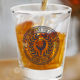 Classic Golf Personalisiert Name Dunkelblau Schnapsglas