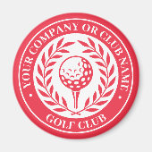 Classic Golf Personalisiert Name Red Magnet (Vorne)