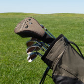 Classic Golf Player Monogram Brown Golf Headcover (In SItu)