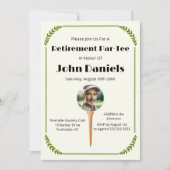 Classic Golf-Themed Retirement Photo Einladung (Vorderseite)