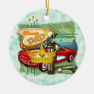 Classic Golf Vater Keramik Ornament