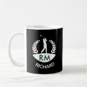 CLASSIC GOLFER MONOGRAM NAME KAFFEETASSE (Links)