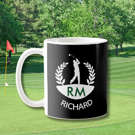 CLASSIC GOLFER MONOGRAM NAME KAFFEETASSE
