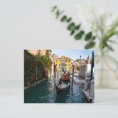 Classic Gondola Mooring in Venice Postkarte (Stehend Vorderseite)